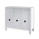 Boston Loft Furnishings Baling Mirrored with Matte Silver Trim 3-Drawer Accent Chest