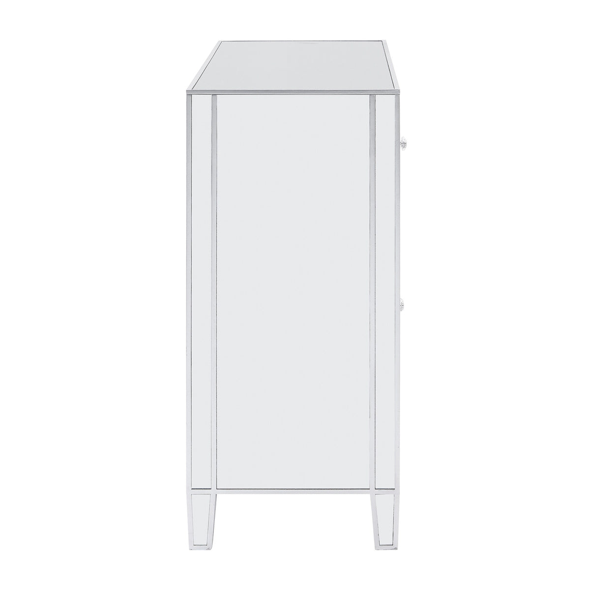 Boston Loft Furnishings Baling Mirrored with Matte Silver Trim 3-Drawer Accent Chest