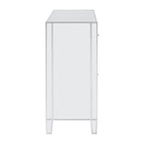 Boston Loft Furnishings Baling Mirrored with Matte Silver Trim 3-Drawer Accent Chest