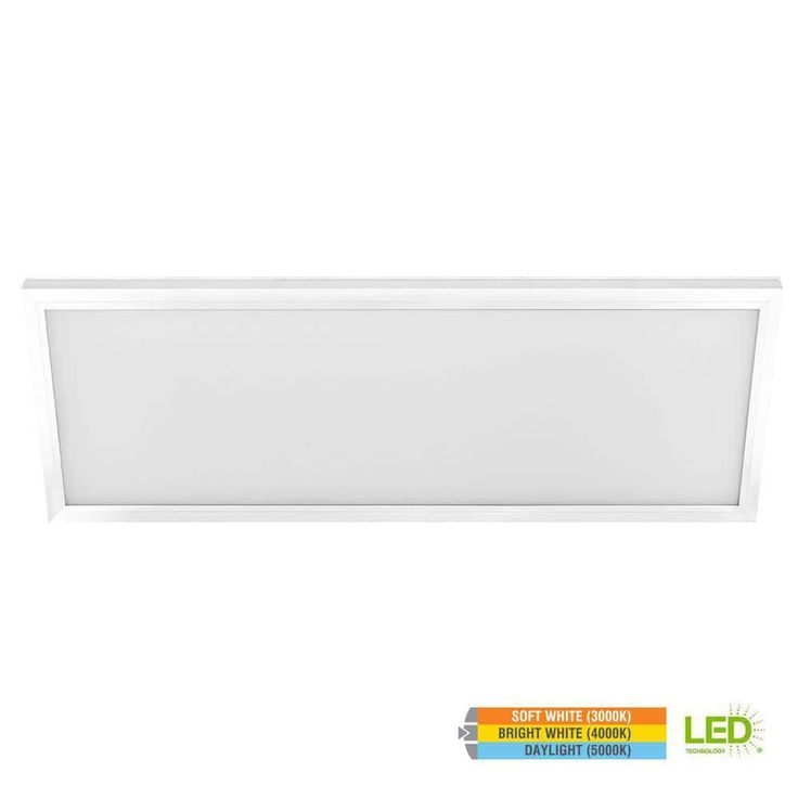 1 ft. x 4 ft. 50-Watt4000 Lumens Dimmable White Integrated LED Edge-Lit Flat Panel Flush Mount Light Color Changing CCT