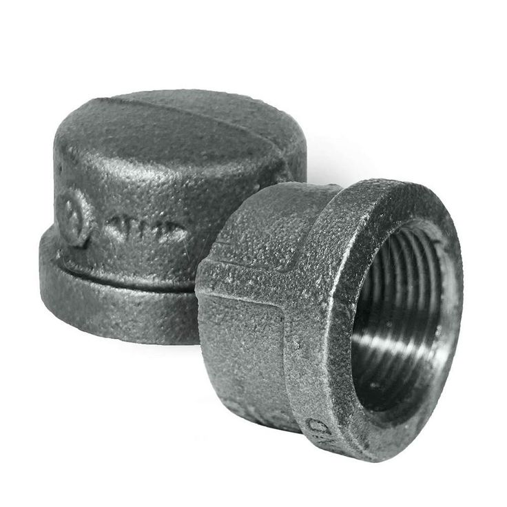 Malleable Iron Pipe Cap Threaded Fitting 150 lbs. Application Black Pipe Cap 1/8 in. (Pack of 10)