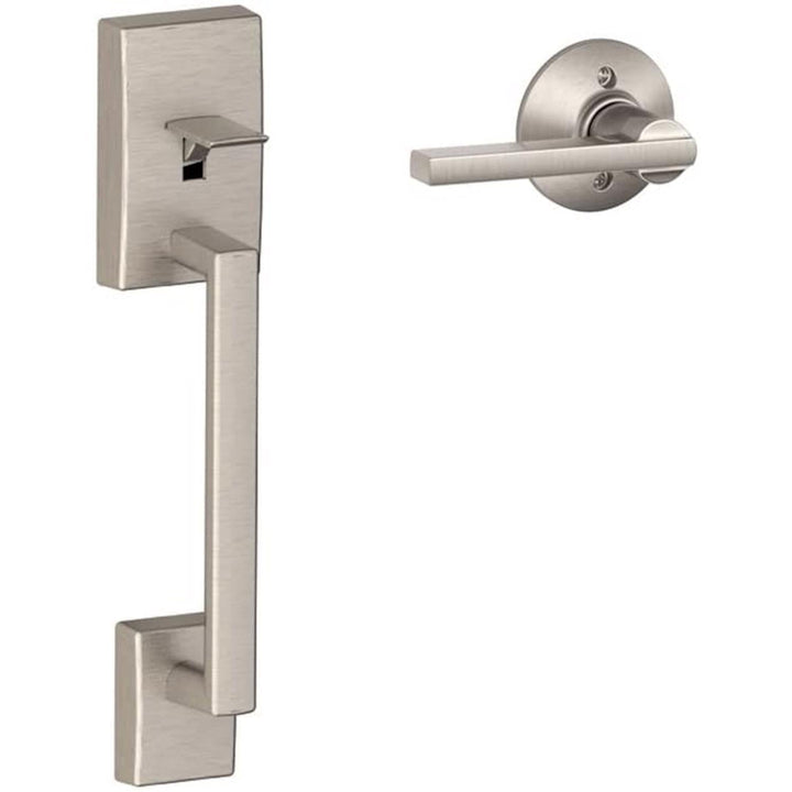 Schlage Century Satin Nickel Entry Handleset, Grade 1, 1-3/4 in Door Thickness
