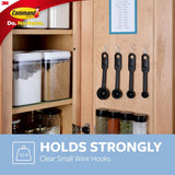Small Clear Wire Hooks with Clear Strips (9-Pack) - Super Arbor