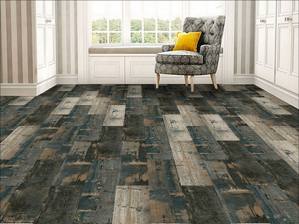 Deco Products COLORS (Sample) Swing Multi‑Tonal 6-in x 6-in Waterproof Luxury Vinyl Plank Sample, 8‑mil Wear Layer