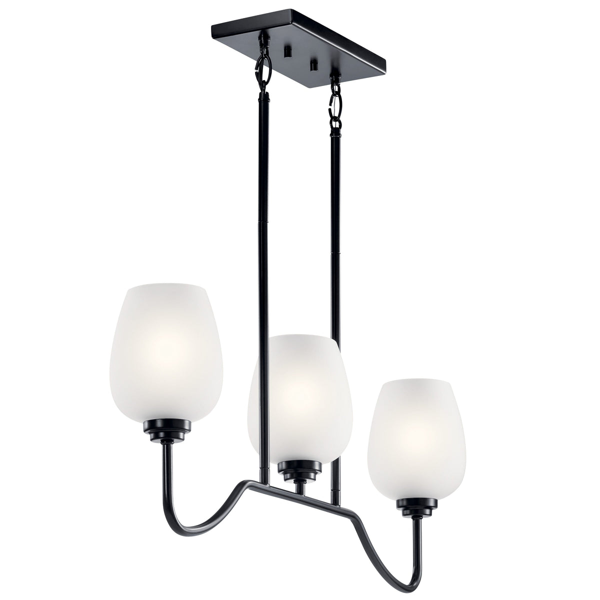 Kichler Valserrano 3-Light Black Traditional Chandelier