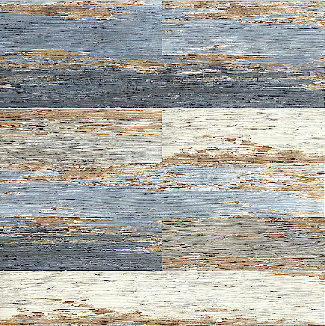 Deco Products (Sample) HydroStop Old Blue Sea Mix Vinyl Plank, 6-in W x 7-in L, 20-mil Wear Layer
