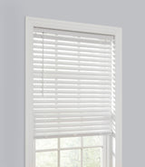 Project Source Premium 2-in Slat Width 31-in x 64-in Cordless White Vinyl Room Darkening Plantation Blinds