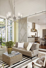 Project Source Aldridge Brushed Nickel Frosted Glass Bell Mini Pendant Light, 4.37-in, Adjustable Rods