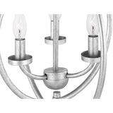 Progress Lighting Fairwood 3-Light Antique White and Galvanized Farmhouse Globe Medium Hanging Pendant Light