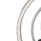 Progress Lighting Fairwood 3-Light Antique White and Galvanized Farmhouse Globe Medium Hanging Pendant Light