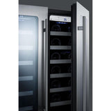 Summit Appliance 42-Bottle Capacity Dual Zone Cooling Built-In/Freestanding Wine Chiller