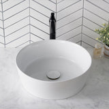 Viva 15-3/4 in. Round Porcelain Ceramic Vessel Sink in White - Super Arbor