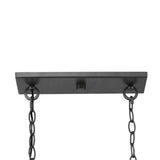 Progress Lighting Bradberry 5-Light Weathered Oak and Graphite Farmhouse Linear Large Hanging Kitchen Island Light