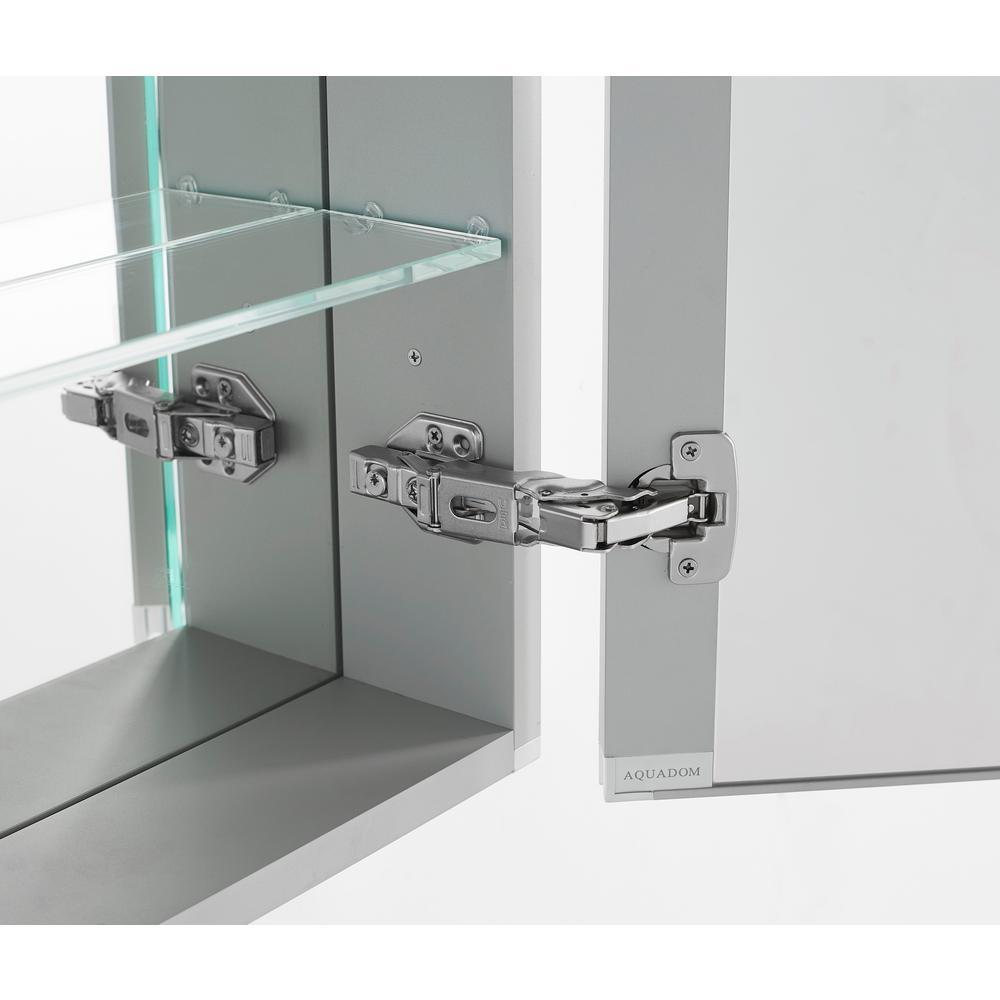 Signature Royale 24 in W x 30 in. H Recessed or Surface Mount Medicine Cabinet with Single Door,LED Lighting,Right Hinge - Super Arbor