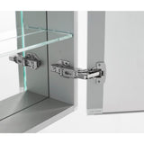 Signature Royale 24 in W x 30 in. H Recessed or Surface Mount Medicine Cabinet with Single Door,LED Lighting,Right Hinge - Super Arbor