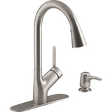 Setra Single-Handle Touchless Pull-Down Sprayer Kitchen Faucet in Matte Black - Super Arbor
