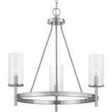 Progress Lighting Strahan 3-Light Brushed Nickel Transitional Chandelier