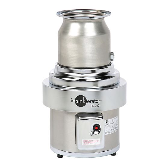 InSinkErator SS-300 3 HP Commercial Garbage Disposal, Stainless Steel