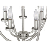 Progress Lighting Fairwood 5-Light Antique White and Galvanized Farmhouse Globe Medium Hanging Pendant Light
