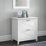 Bush Furniture Key West Pure White Oak 2-Drawer 30-in File Cabinet