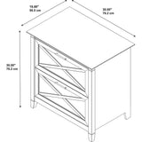 Bush Furniture Key West Pure White Oak 2-Drawer 30-in File Cabinet