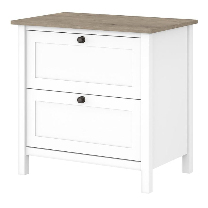 Bush Furniture Mayfield Pure White 2-Drawer 30.79-in File Cabinet
