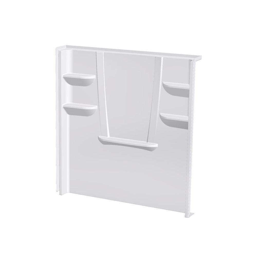 A2 8 in. x 60 in. x 62 in. 1-piece Direct-to-Stud Shower Wall Panel in White - Super Arbor