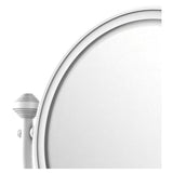 Allied Brass Southbeach 8-in x 16-in Matte White Double-Sided Magnifying Wall-Mounted Vanity Mirror