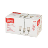 Project Source Aldridge 3-Light Brushed Nickel Modern/Contemporary Chandelier, 18.87-in W x 22.25-in H