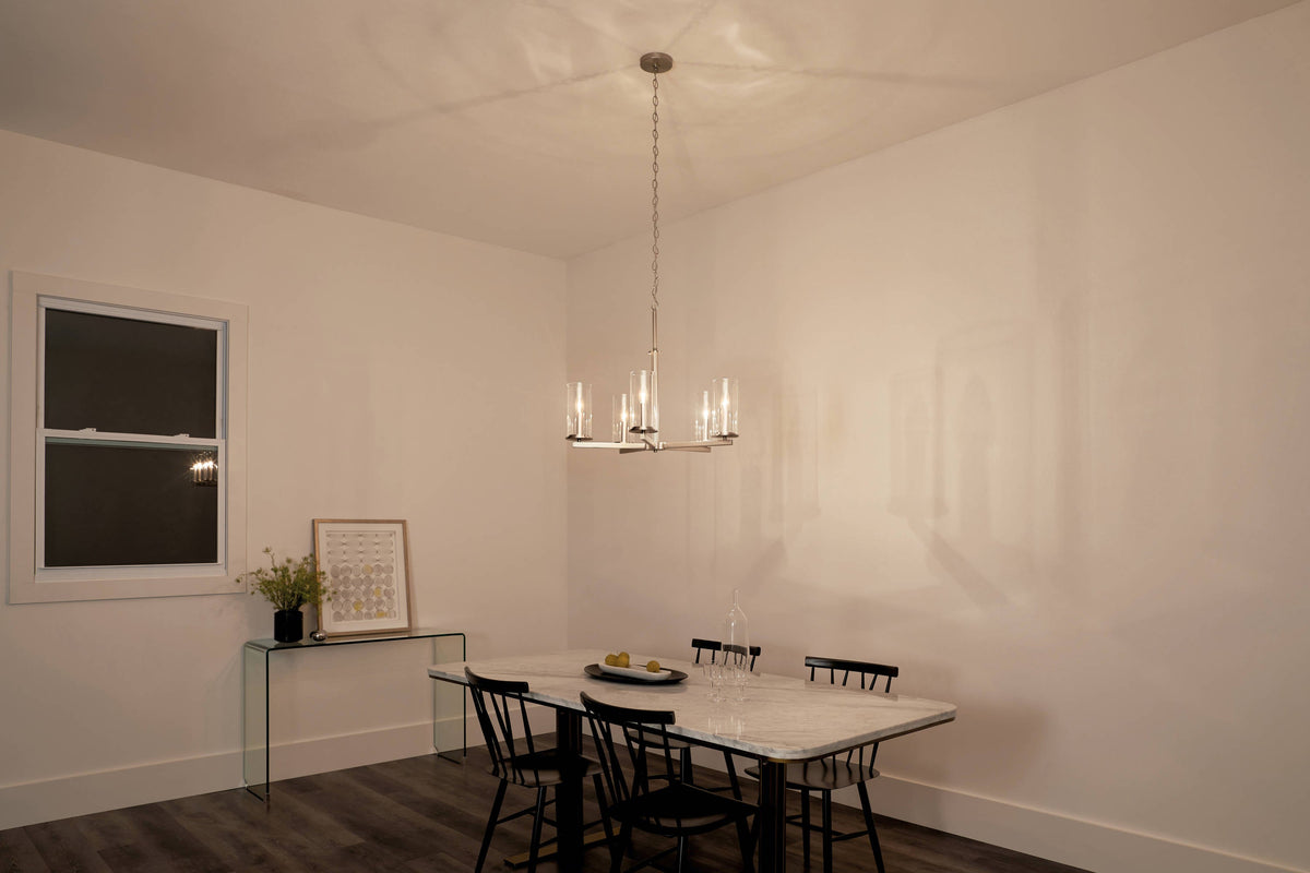 Kichler Crosby 5-Light Brushed Nickel Transitional Cage Chandelier