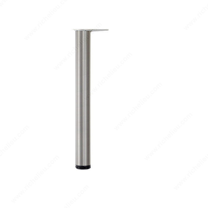 Richelieu 40-1/8 in. Satin Chrome Metal Round Adjustable Table Leg