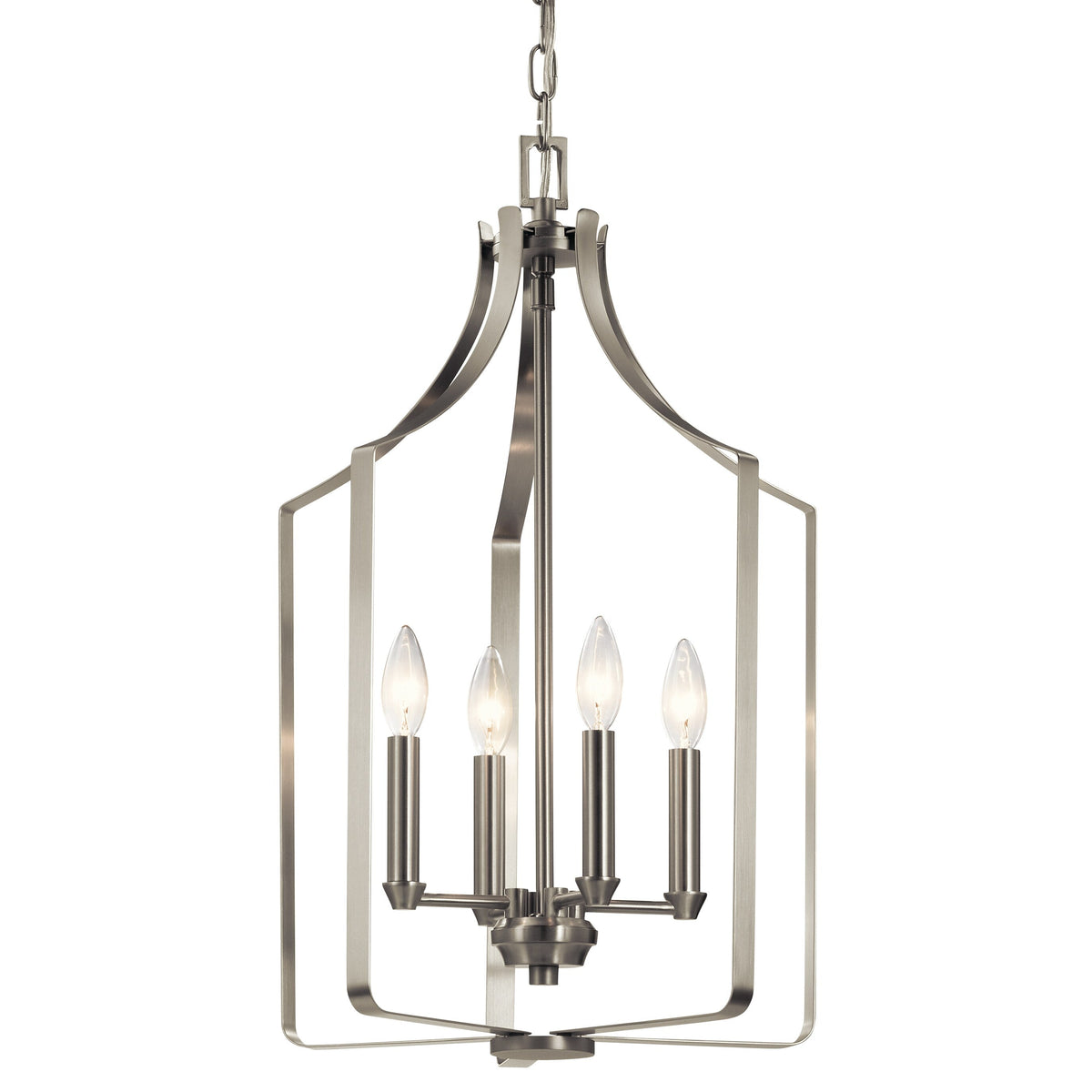 Kichler Morrigan 4-Light Brushed Nickel Traditional Cage Chandelier