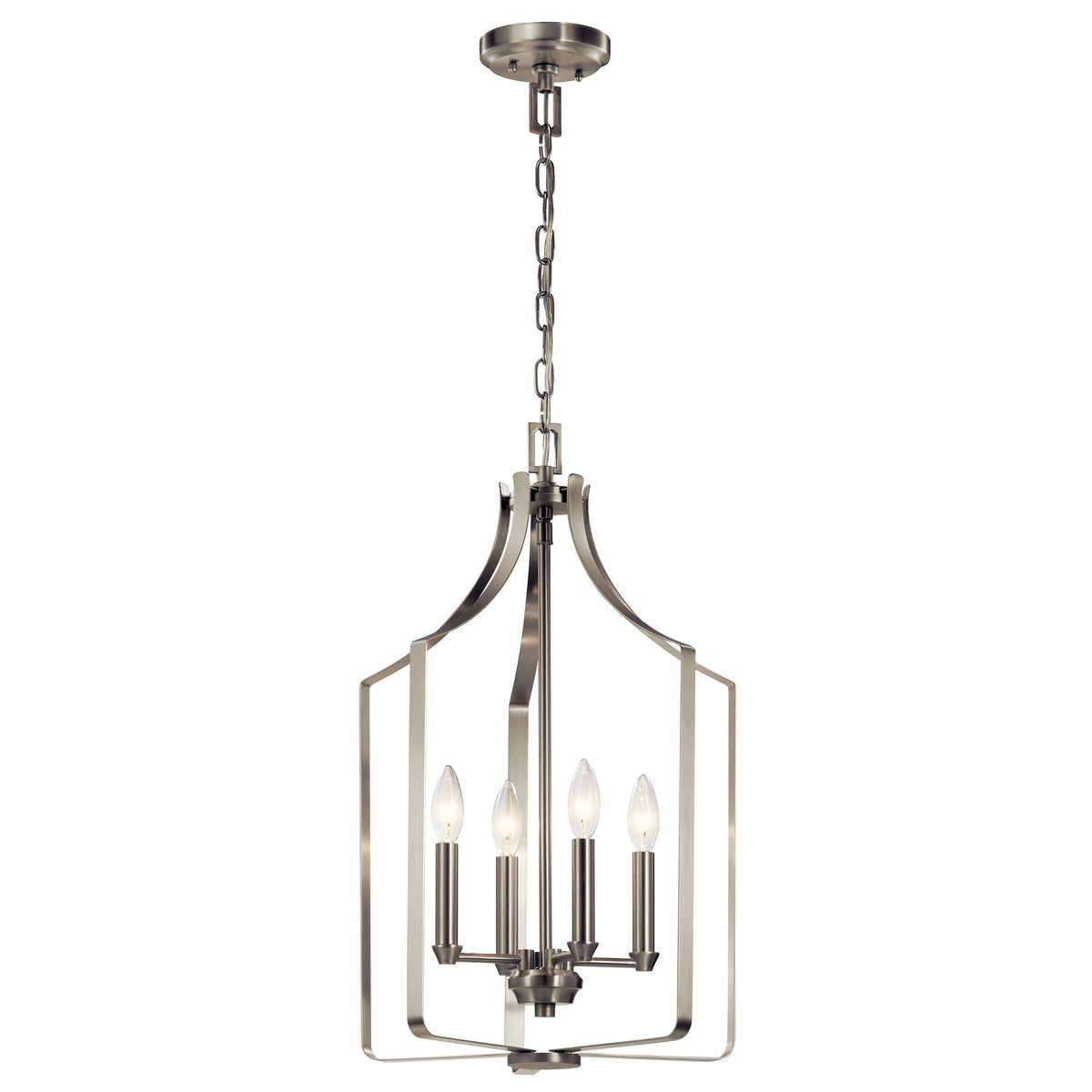 Kichler Morrigan 4-Light Brushed Nickel Traditional Cage Chandelier