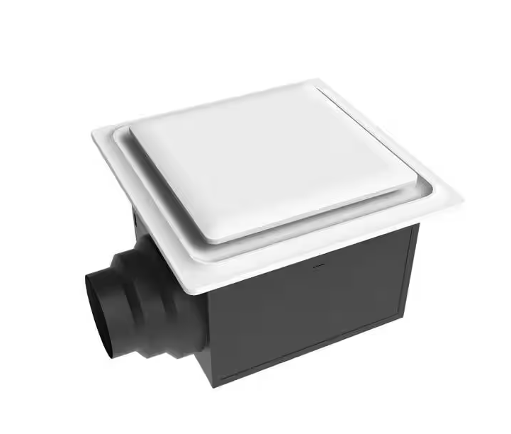 Low Profile 80 CFM Quiet Ceiling Bathroom Ventilation Fan 0.4 Sones White