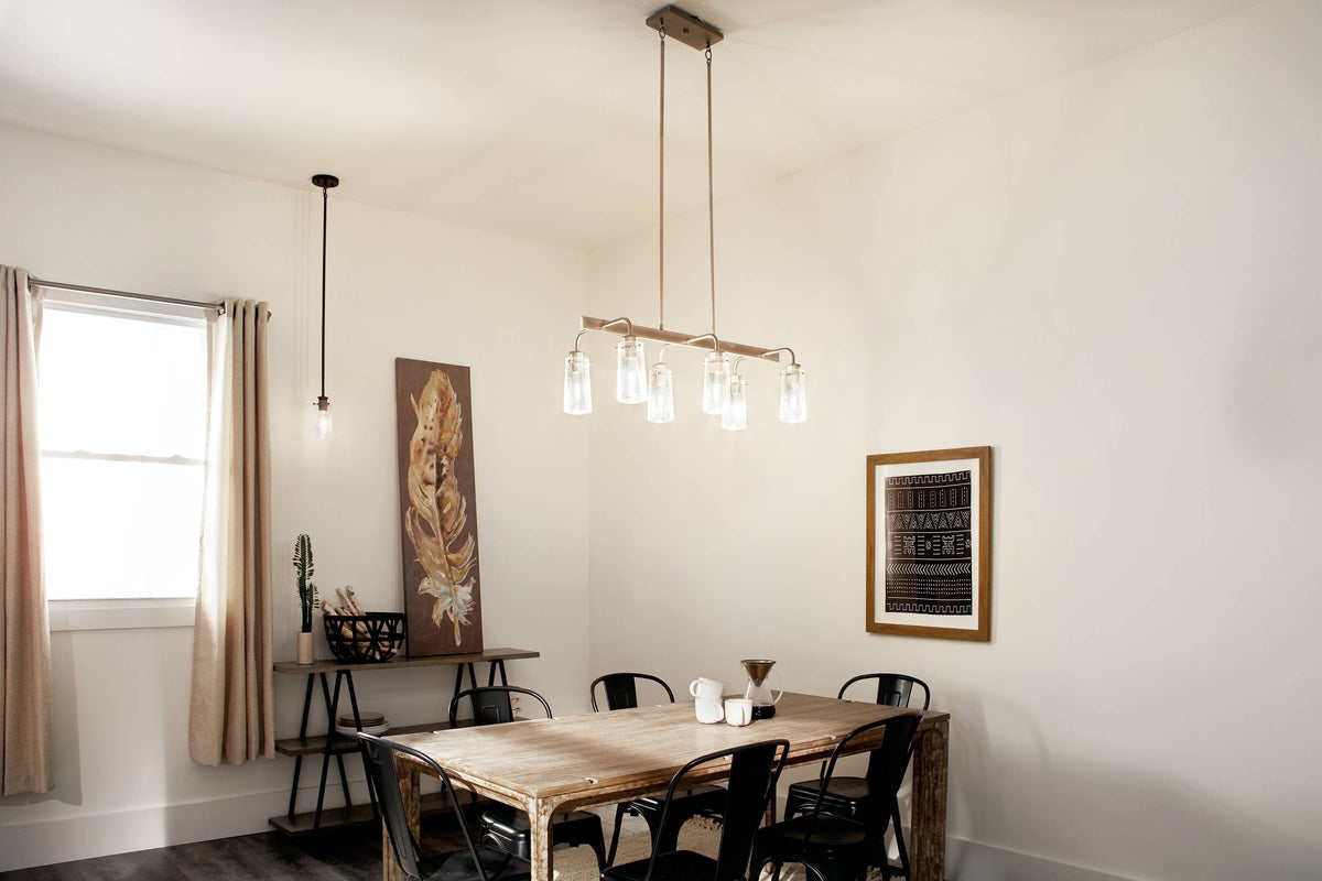 Kichler Braelyn 6-Light Pewter Farmhouse Chandelier