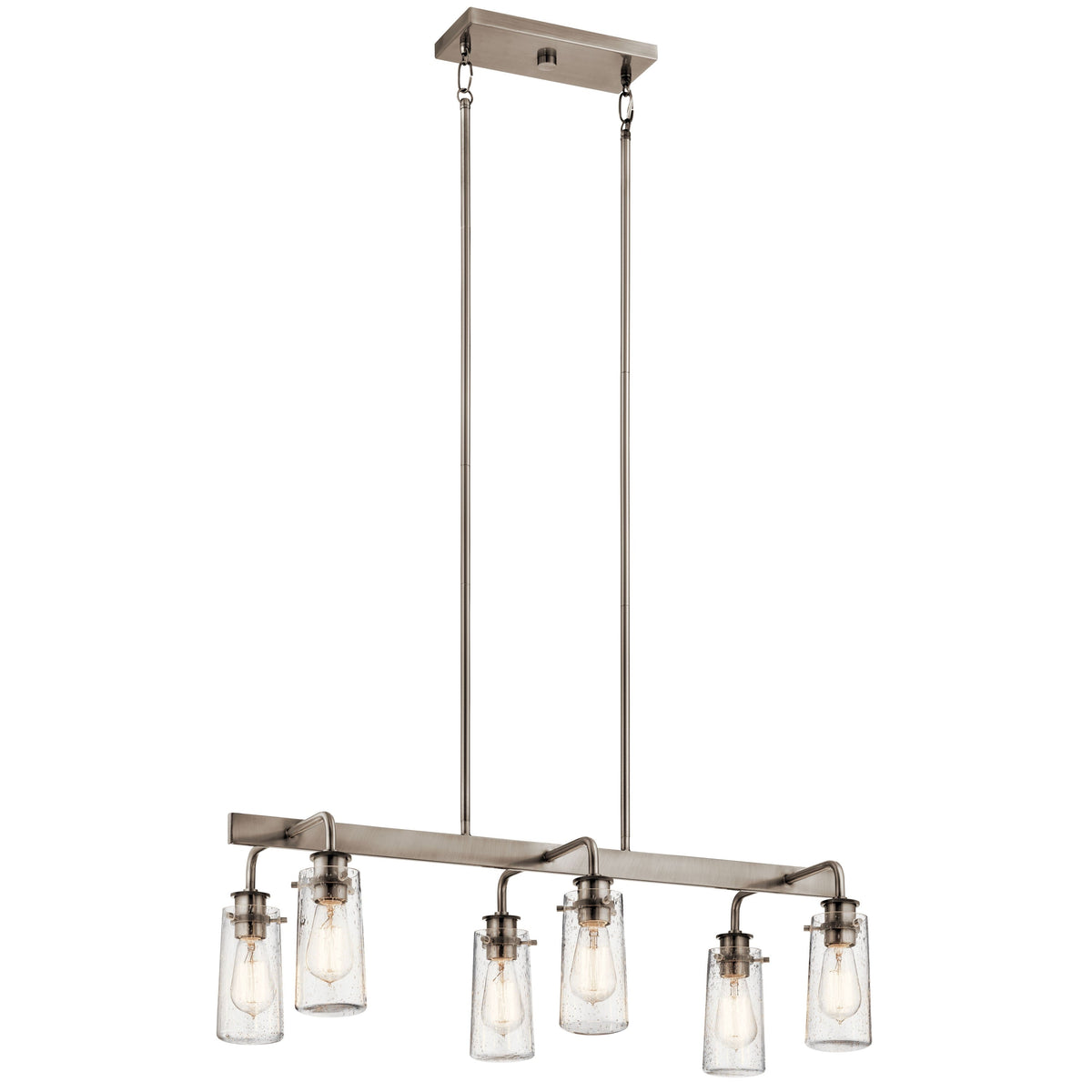 Kichler Braelyn 6-Light Pewter Farmhouse Chandelier