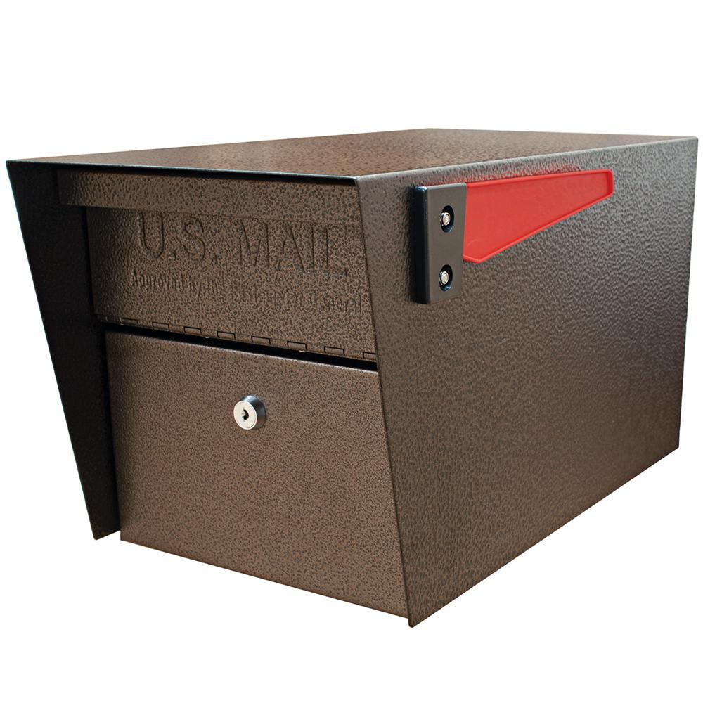 Mail Manager Locking Post-Mount Mailbox with High Security Reinforced Patented Locking System, Black - Super Arbor