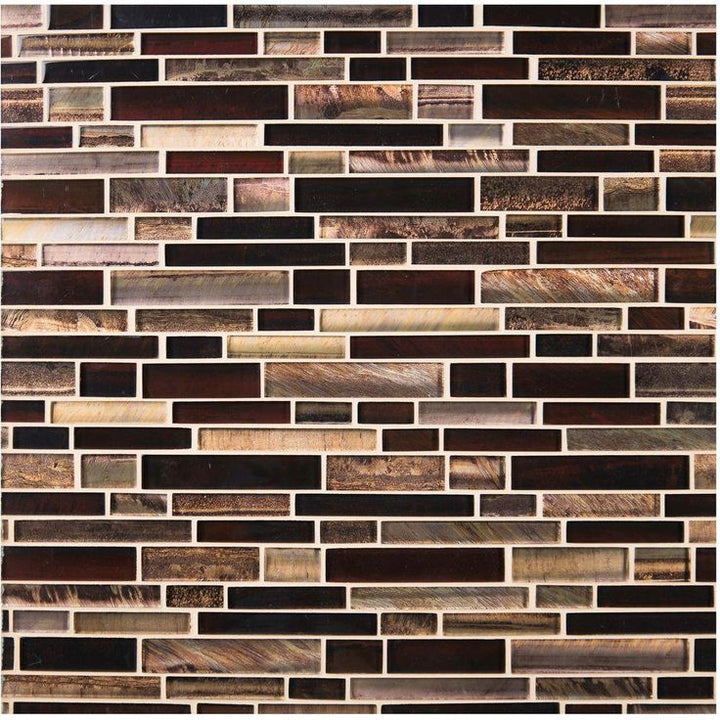 MSI Artista Interlocking 12 in. x 12 in. x 8 mm Glass Mesh-Mounted Mosaic Wall Tile (10 sq. ft. / case)