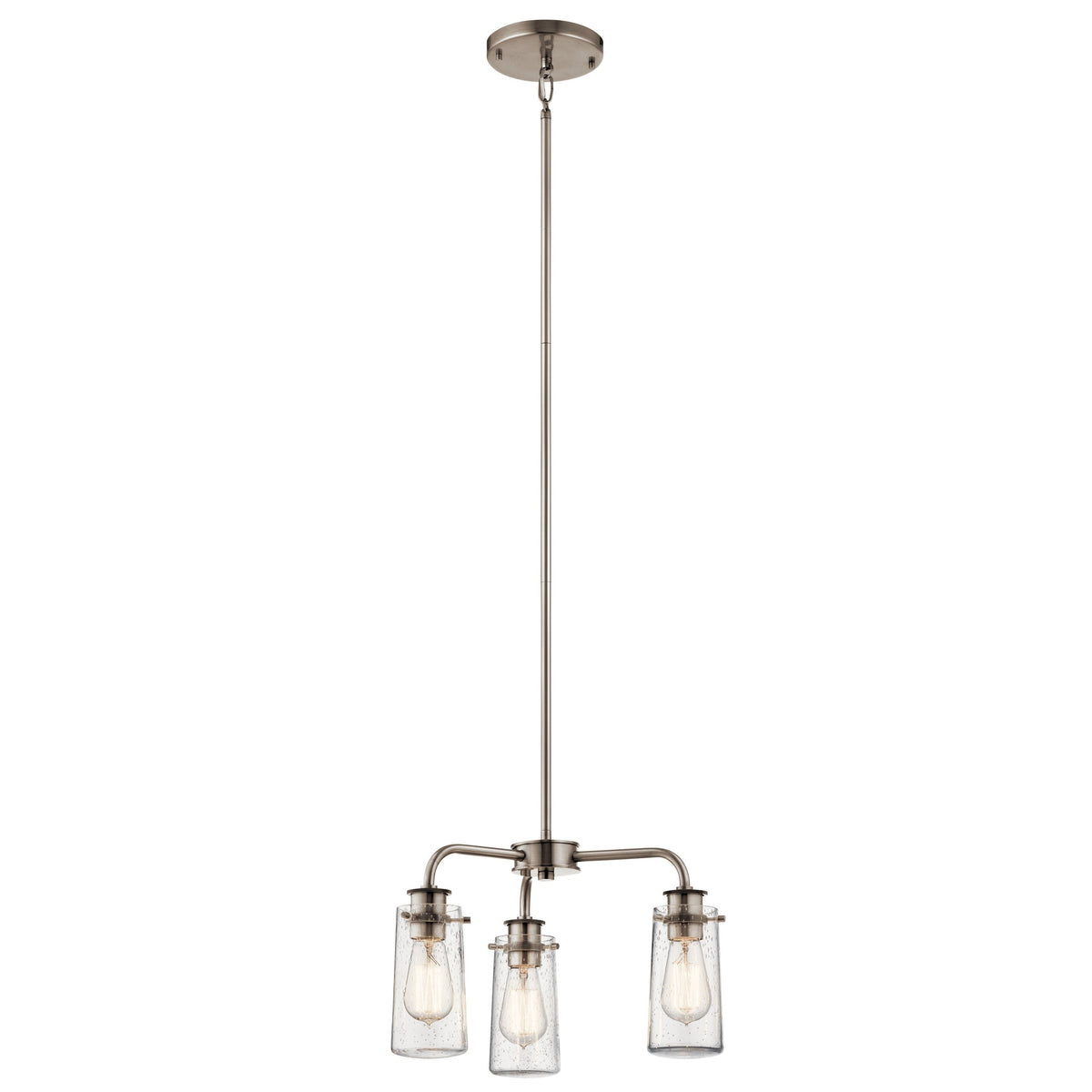 Kichler Braelyn 3-Light Pewter Farmhouse Chandelier
