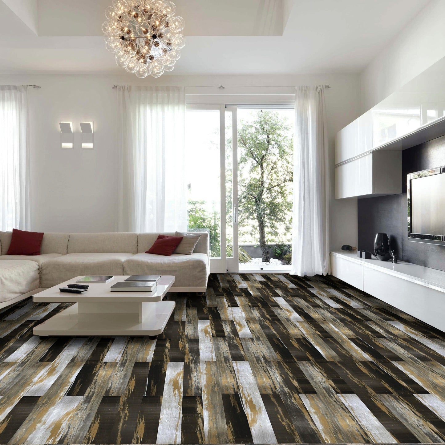Deco Products Colors Old Desert Bronze High Variation 6-in W x 36-in L x 2-mm Waterproof Luxury Vinyl Plank Flooring, Glue-Down, 30-sq ft Carton