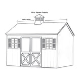 Good Directions Cornwall 18-in x 22-in White Vinyl Cupola with 24-Gauge Copper Hip Roof, Weathervane-Ready