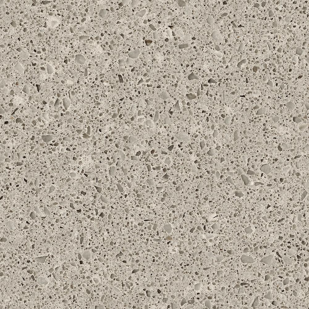 Transolid 37-in Olympia Gray Quartz Single-Sink Bathroom Vanity Top with Backsplash and Undermount Sink