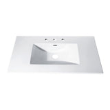 49 in. Vitreous China Vanity Top with Rectangular Bowl in White - Super Arbor