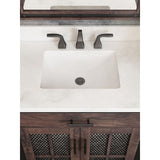 Drysdale 30 in. Wx 34.5 in. H Bath Vanity in Sable with Engineered Stone Vanity Top in Lgt Vein Carrera with White Basin