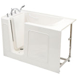 Builder's Choice 53 in. Left Drain Quick Fill Walk-In Soaking Bath Tub in White - Super Arbor