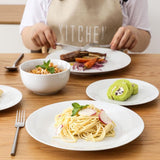 18- Piece Modern White Porcelain Dinnerware Sets (Service for Set for 6)