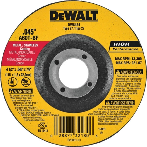 DeWalt High Performance Cutting Wheel 4-1/2"