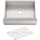 Strive Undermount Farmhouse Apron Front Stainless Steel 36 in. Single Basin Kitchen Sink with Basin Rack