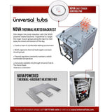 NOVA Heated Rampart 4.5 ft. Walk-in Non-Whirlpool Bathtub with Easy Up Adhesive Wall Surround in Biscuit - Super Arbor