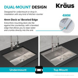Loften All-in-One Dual Mount Stainless Steel 25in. Single Bowl Kitchen Sink with Pull Down Faucet in Black and Steel